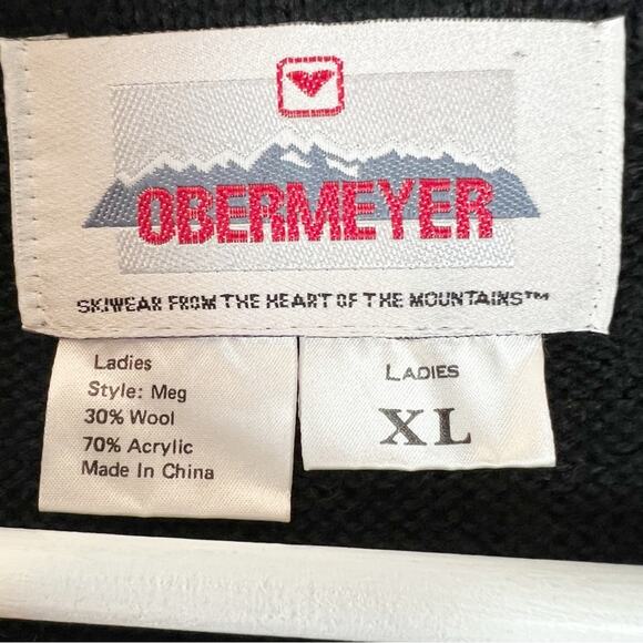 Vintage Obermeyer Folk‎ Art Wool Knit Meg Sweater Vest Women's XL - Picture 5 of 6